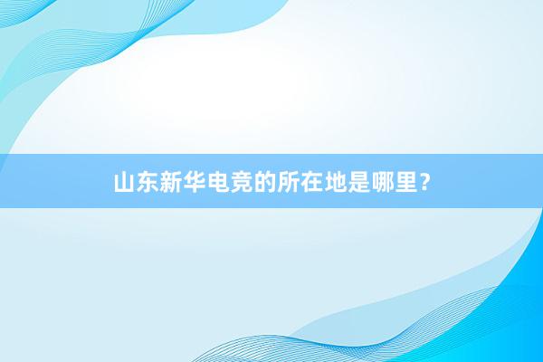 山东新华电竞的所在地是哪里？