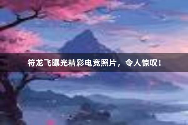 符龙飞曝光精彩电竞照片，令人惊叹！